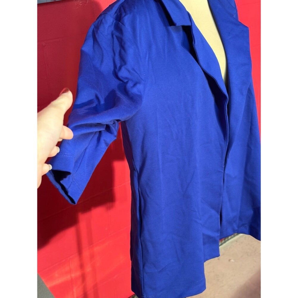 Dear Scarlett Royal Blue Open Front Blazer Jacket XL - Picture 3 of 6